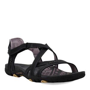 Merrell Women's Black Purple Sandspur Rose Leather Trekking Sandal Size 6
